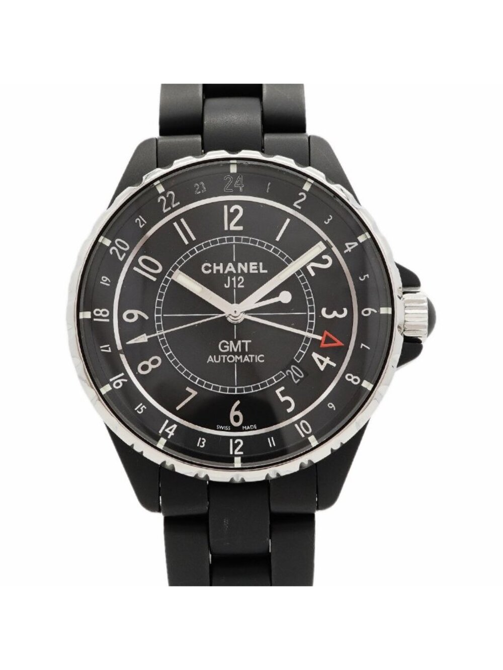 Chanel GMT Matte Black Dial Watch